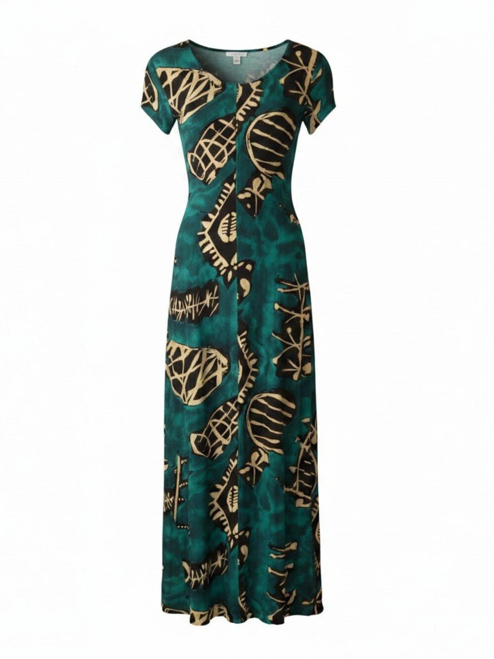 All That Jazz Maxi Dress Womens 7/8 Tribal Ethnic Batik Print 100% Rayon